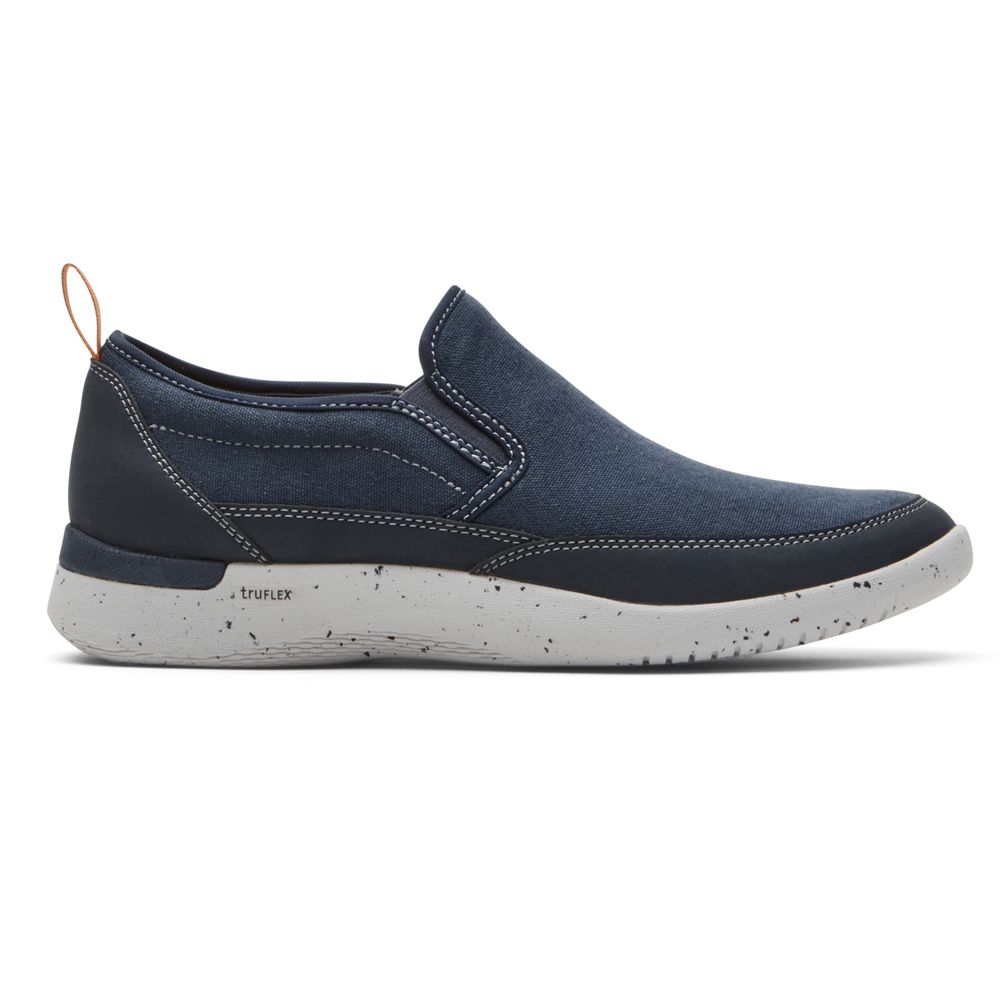 Sapatilhas Homem Rockport Truflex Fly Mudguard Slip-On Azuis,Portugal QOKSE-8956